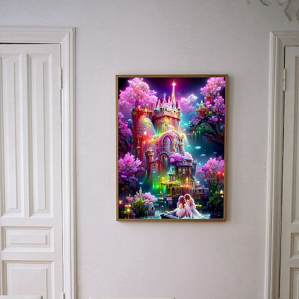 

PandaHall DIY 5D Diamond Painting Full Drill Kits, Including Canvas Painting Cloth, Resin Rhinestones, Diamond Sticky Pen, Tray Plate, Glue...