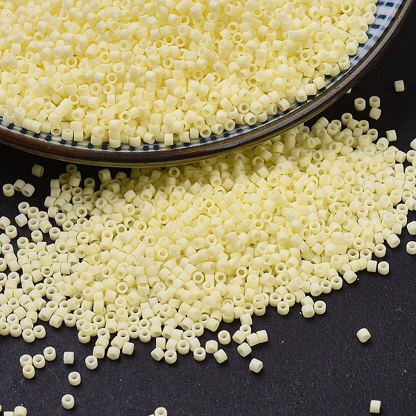 

PandaHall MIYUKI Delica Beads, Cylinder, Japanese Seed Beads, 11/0, (DB1511) Matte Opaque Pale Yellow, 1.3x1.6mm, Hole: 0.8mm, about...