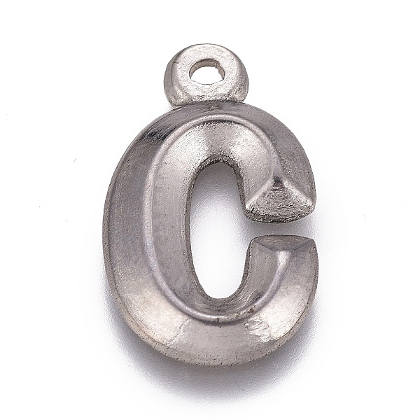 

PandaHall 304 Stainless Steel Pendants, Alphabet, Letter.C, 16x10x2mm, Hole: 1mm 304 Stainless Steel Letter C