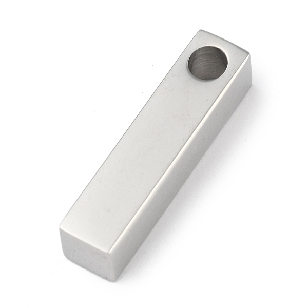 

PandaHall 304 Stainless Steel Pendants, Rectangle/Bar, Stainless Steel Color, 20x5x5mm, Hole: 3mm 304 Stainless Steel Rectangle