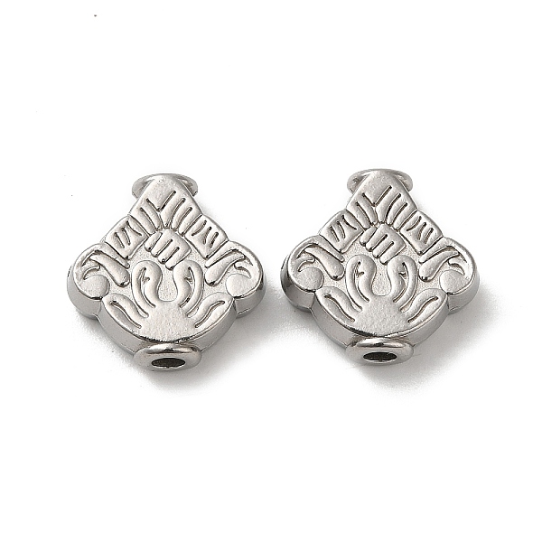 

PandaHall 304 Stainless Steel Beads, Rhombus Flower, Stainless Steel Color, 14.5x15x5mm, Hole: 2.4mm 304 Stainless Steel Flower