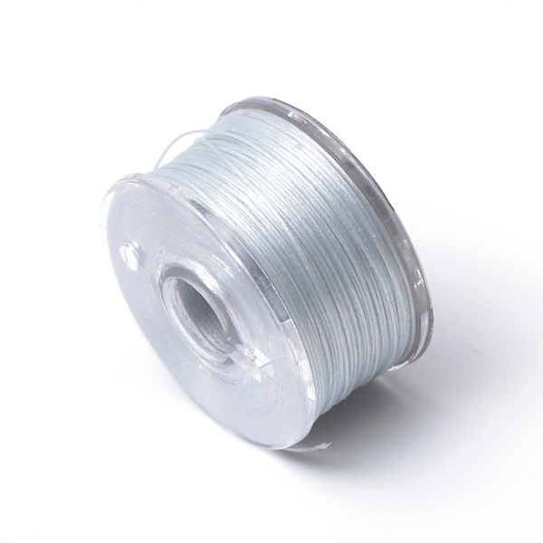 

PandaHall Special Coated Polyester Beading Threads for Seed Beads, Light Steel Blue, 0.1mm, about 50yards/roll Polyester Blue