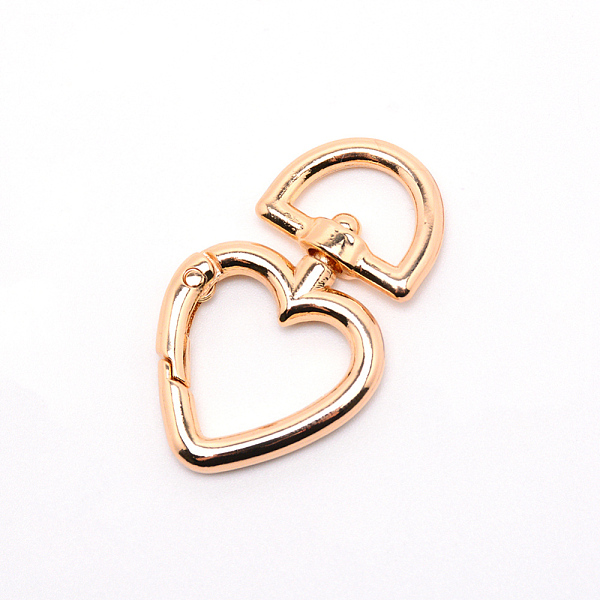 

PandaHall Alloy Swivel Clasps, Swivel Snap Hook, Heart, Golden, 44.5x26.5x5.5mm, Hole: 14x6.5mm Alloy