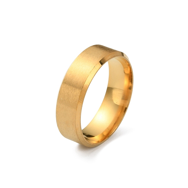 

PandaHall 201 Stainless Steel Plain Band Ring for Men Women, Matte Gold Color, 8mm, Inner Diameter: 22.3mm 201 Stainless Steel
