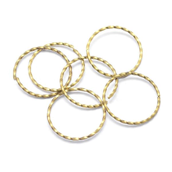 

PandaHall Brass Linking Rings, Twisted Ring, Lead Free & Cadmium Free & Nickel Free, Raw(Unplated), 19x1mm, Inner Diameter: 17mm Brass Ring