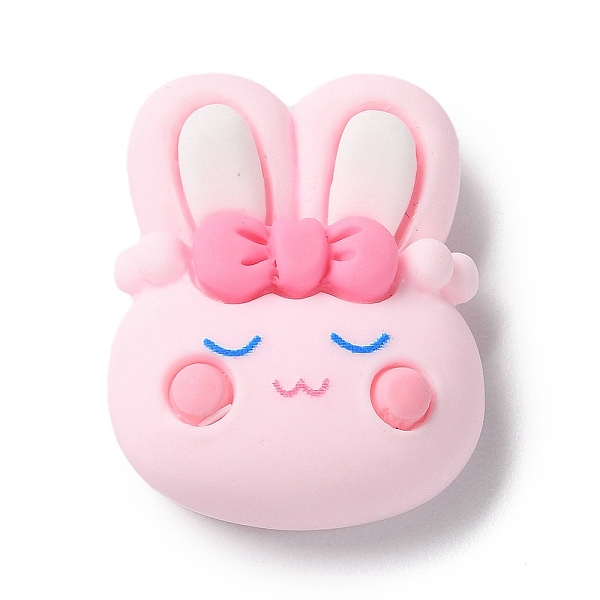

PandaHall Opaque Resin Cabochons, Cartoon Cabochons, Rabbit, 24x19x8mm Resin Rabbit Pink
