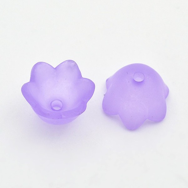 

PandaHall Transparent Acrylic Beads, Frosted Style, Tulip Flower Bead Caps, Lily of the Valley Medium Purple, 10x9x6.5mm, Hole: 1.5mm, about...