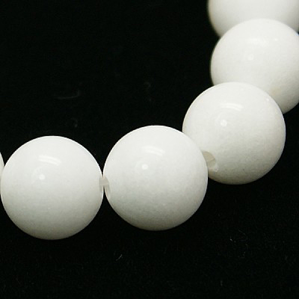 

PandaHall Natural Mashan Jade Round Beads Strands, Dyed & Heated, White, 14mm, Hole: 1mm, about 30pcs/strand, 16 inch Mashan Jade Round...