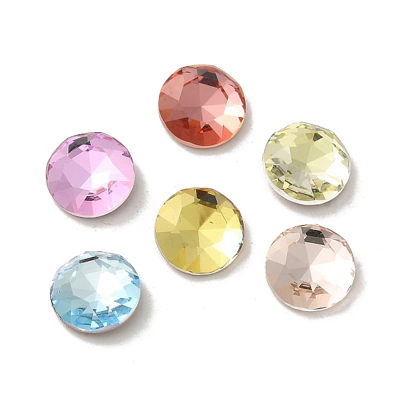 

PandaHall Glass Rhinestone Cabochons, Point Back & Back Plated, Faceted, Flat Round, Mixed Color, 8x3mm Glass Rhinestone Flat Round..., Multicolor
