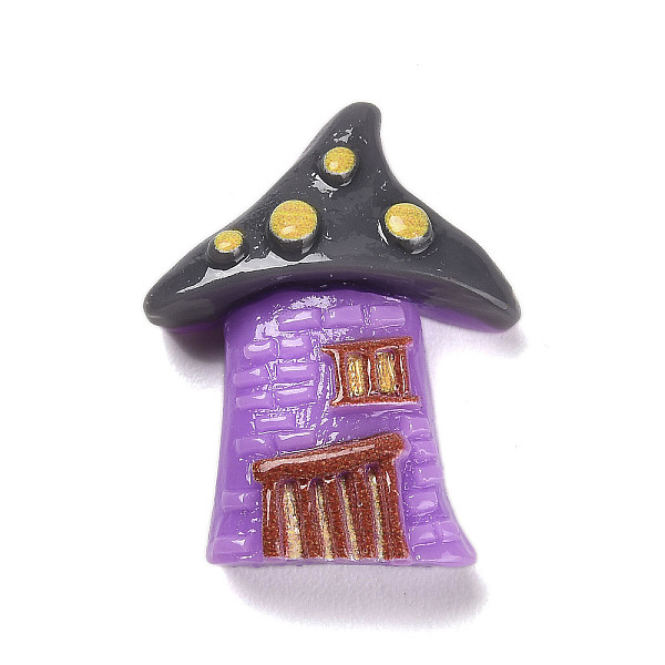 

PandaHall Hallowmas Opaque Resin Decoden Cabochons, House, Medium Purple, 27.5x22x7.5mm Resin House