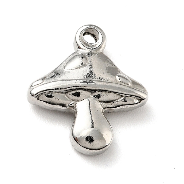 

PandaHall 201 Stainless Steel Machine Polishing Charms, Mushroom, Stainless Steel Color, 13x12x3.5mm, Hole: 1.2mm 201 Stainless Steel...
