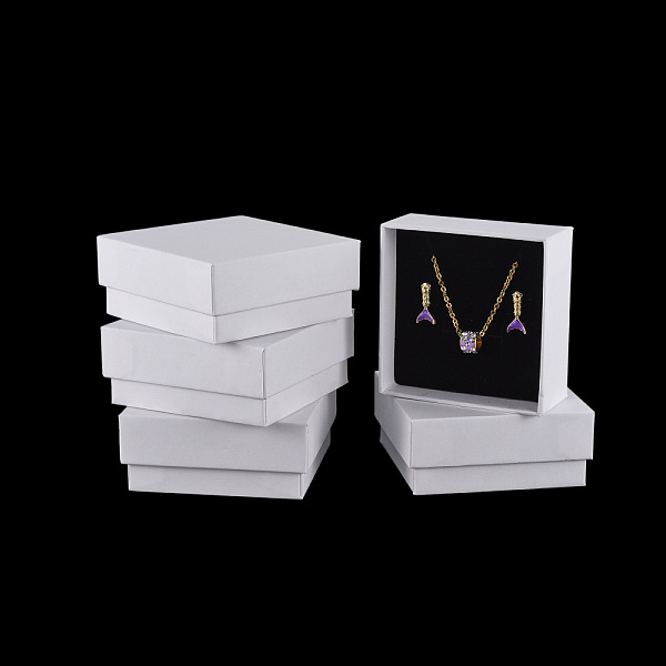 

PandaHall Cardboard Jewelry Set Box, for Ring, Earring, Necklace, with Sponge Inside, Square, White, 7.6x7.6x3.2cm, Inner Size: 6.9x6.9cm...