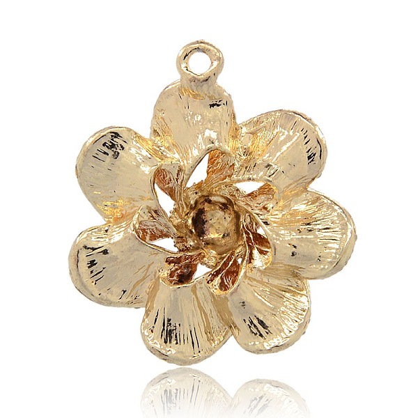 Ton Or Pendentifs En Alliage Strass émail De Fleurs