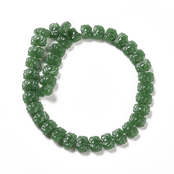 

PandaHall Transparent Glass Beads Strands, Lotus, Green, 10x14x7mm, Hole: 0.8mm, about 38pcs/strand, 14.17 inch(36cm) Glass Flower Green