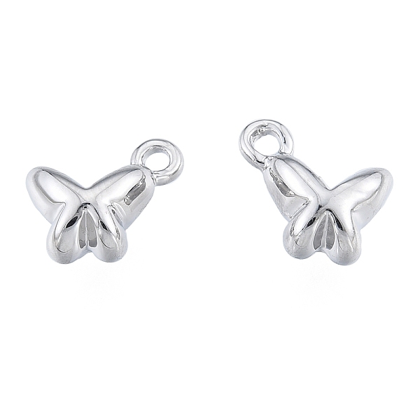 

PandaHall Brass Charms, Cadmium Free & Nickel Free & Lead Free, Butterfly, Platinum, 7.5x9x4mm, Hole: 1.2mm Brass Butterfly