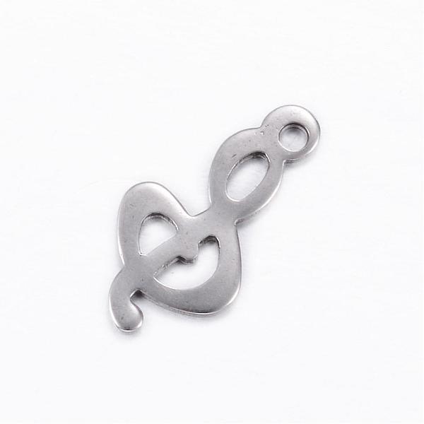 

PandaHall 201 Stainless Steel Charms, Musical Note, Stainless Steel Color, 16x8x0.8mm, Hole: 1mm 201 Stainless Steel Musical Note