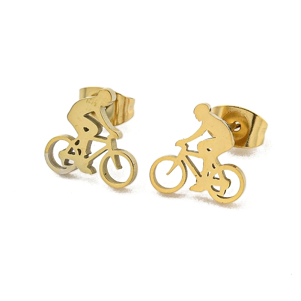 

PandaHall 304 Stainless Steel Stud Earrings, Golden, Human, 10.5x10.5mm 304 Stainless Steel Human
