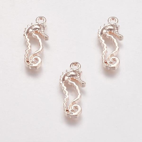 

PandaHall Alloy Open Back Bezel Pendants, For DIY UV Resin, Epoxy Resin, Pressed Flower Jewelry, Sea Horse, Rose Gold, 21.5x9x3mm, Hole...