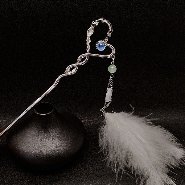 Alloy Feather Hair Sticks