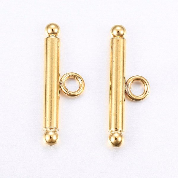 

PandaHall 304 Stainless Steel Bar, Tube, Golden, 22x7x3mm, Hole: 2.5mm 304 Stainless Steel Tube