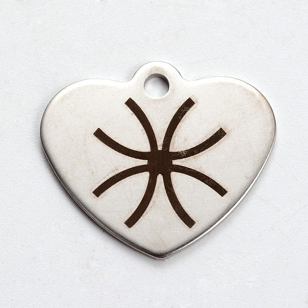 

PandaHall Stainless Steel Pendants, Heart with Direction Pattern, Stainless Steel Color, 21x24x1mm, Hole: 2mm Stainless Steel Heart