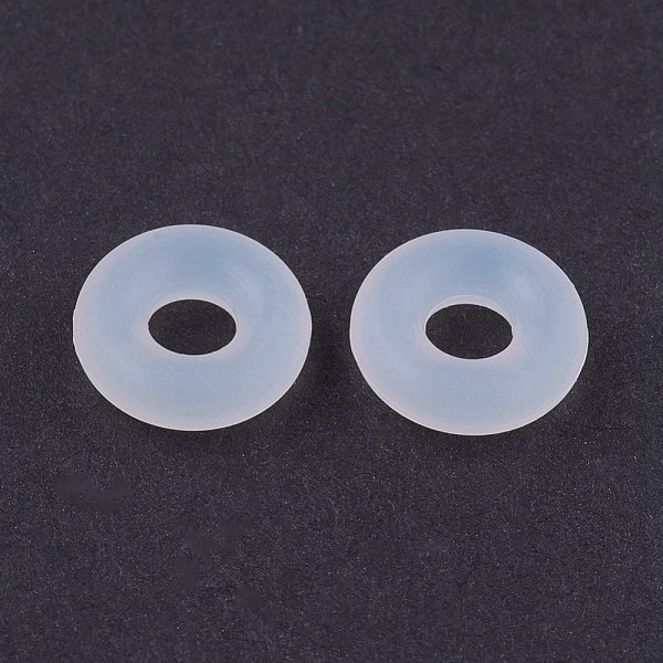 

PandaHall Silicone Beads, DIY Bracelet Making, Donut, Clear, 6x2mm, Hole: 2mm Silicone Donut Clear