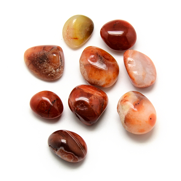 

PandaHall Natural Red Agate Stone Gemstone Beads, Tumbled Stone, Healing Stones for 7 Chakras Balancing, Crystal Therapy, Meditation, Reiki...