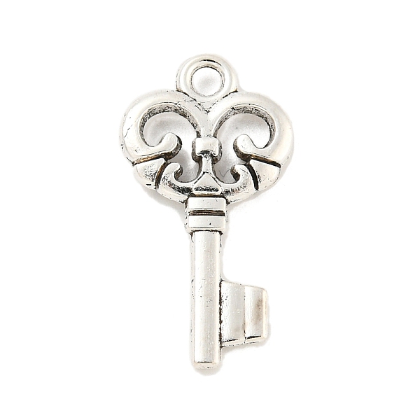 

PandaHall Tibetan Style Alloy Pendants, Cadmium Free & Lead Free, Key, Antique Silver, 23x12x2mm, Hole: 2mm, about 1176Pcs/1000G Alloy Key