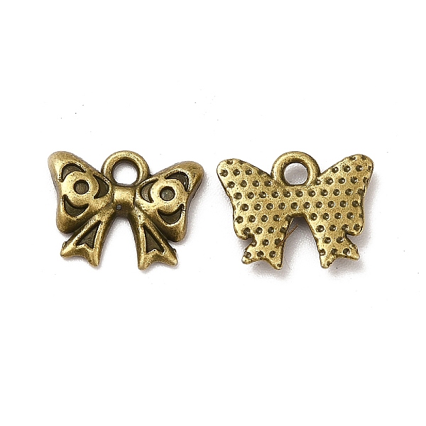 

PandaHall Tibetan Style Alloy Charms, Bowknot Charms, Antique Bronze, 10x12.5x2mm, Hole: 1.6mm Alloy Bowknot