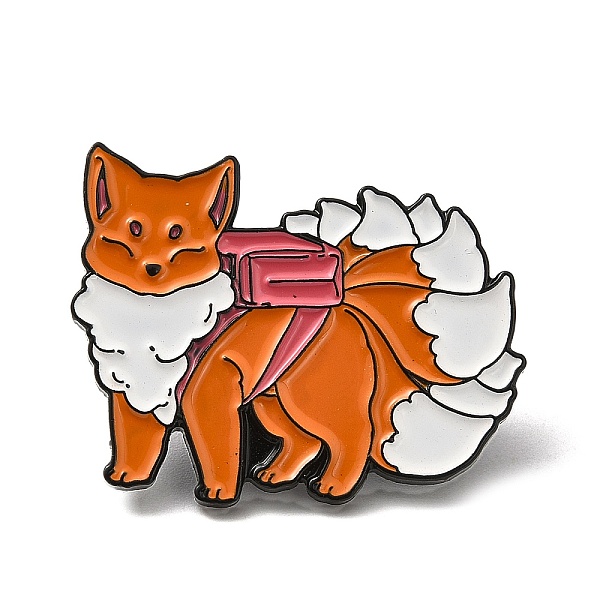

PandaHall Fox Enamel Pins, Black Alloy Badge for Women, Bag, 23.5x30.5x1.8mm Alloy+Enamel Bag