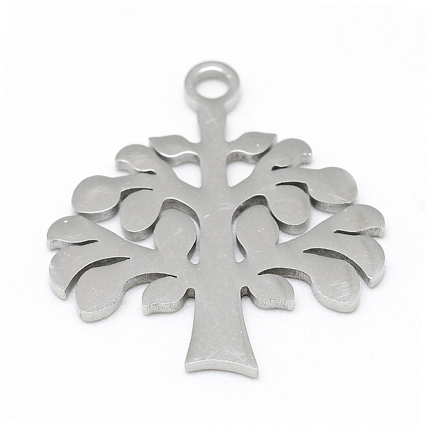 

PandaHall 304 Stainless Steel Pendants, Tree of Life, Stainless Steel Color, 19.5x18x1mm, Hole: 2mm 304 Stainless Steel Tree