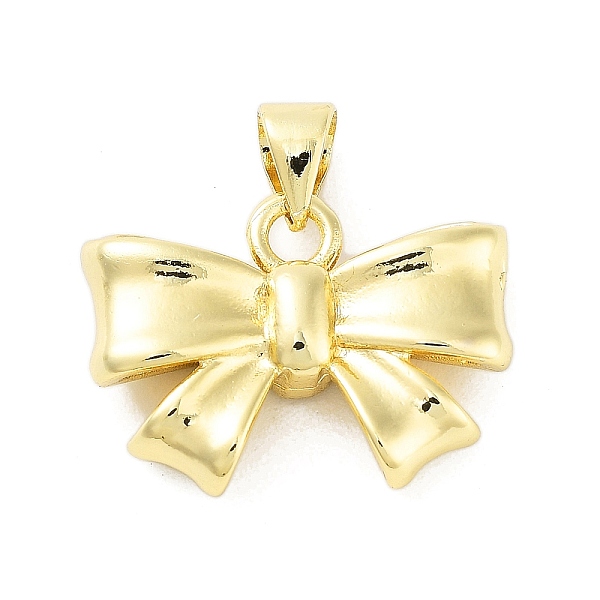 

PandaHall Rack Plating Brass Pendants, Cadmium Free & Lead Free, Long-Lasting Plated, Bowknot, Real 18K Gold Plated, 15x20x5mm, Hole: 5x4mm...