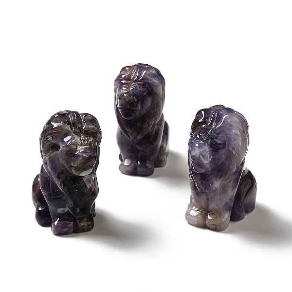 

PandaHall Natural Amethyst Home Display Decoration, 3D Lion, 43.5x27x53mm Amethyst Lion