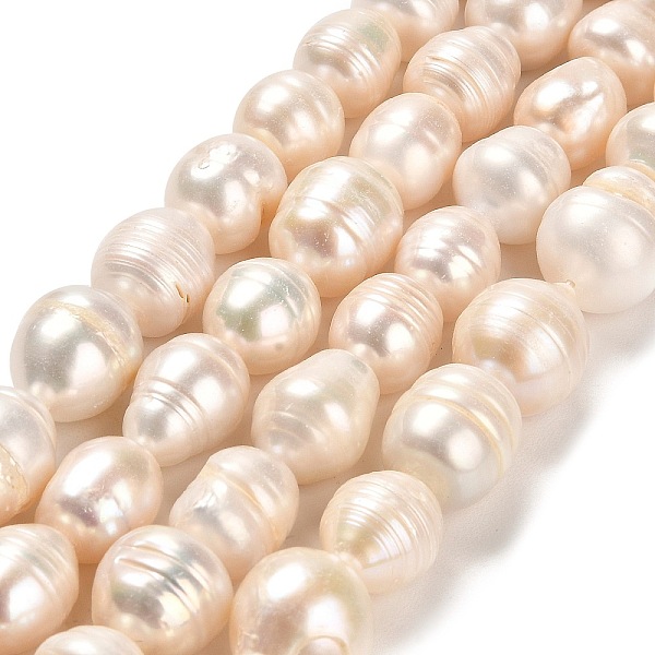 

PandaHall Natural Cultured Freshwater Pearl Beads Strands, Rice, Grade AB, PapayaWhip, 11~13x12~15mm, Hole: 0.6mm, about 25~29pcs/strand..., Orange