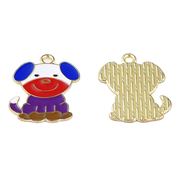 

PandaHall Rack Plating Alloy Enamel Pendants, Cadmium Free & Lead Free, Dog, Light Gold, Black, 21x18x1mm, Hole: 1.8mm Alloy+Enamel Dog...