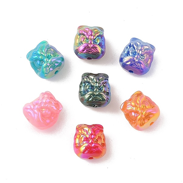 

PandaHall UV Plating Opaque Acrylic Beads, Lion, Mixed Color, 13x12x11.5mm, Hole: 1.8mm Acrylic Lion Multicolor