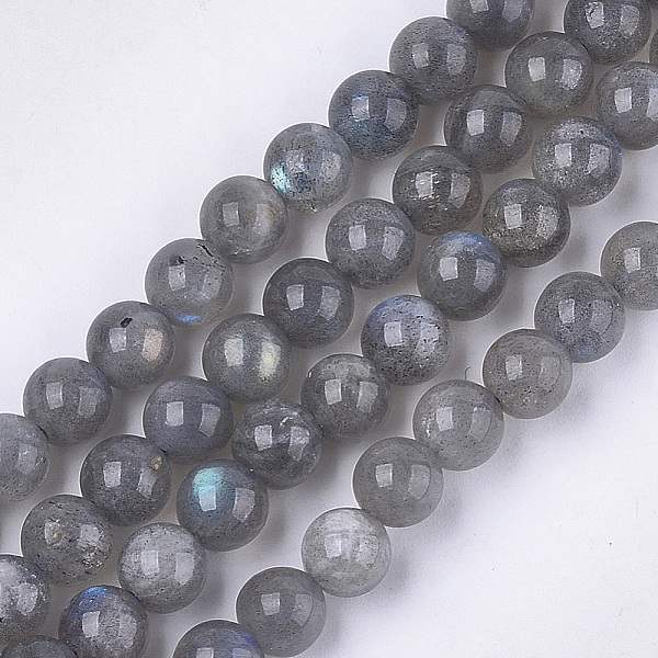 

PandaHall Natural Labradorite Beads Strands, Grade AB+, Round, 8mm, Hole: 1mm, about 45~48pcs/strand, 15.3 inch Labradorite Round