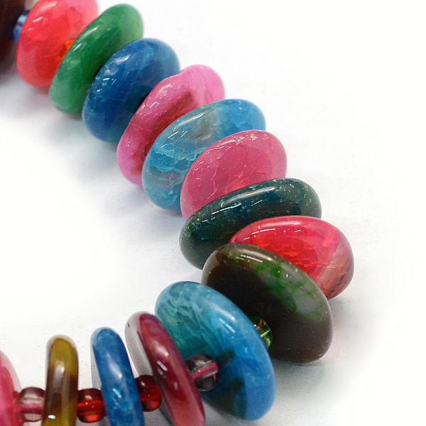 

PandaHall Dyed Natural Agate Graduated Beads Strands, Irregular Flat Slices, Midnight Blue, 6~23x6~20x3~8mm, Hole: 2mm, about 58pcs/strand...