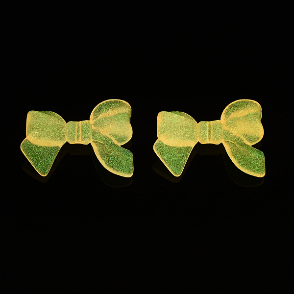 

PandaHall Luminous Acrylic Beads, Glow in the Dark, Bowknot, Flamingo, 24x33x6mm, Hole: 1.8mm, about 230pcs/500g Acrylic Bowknot Pink