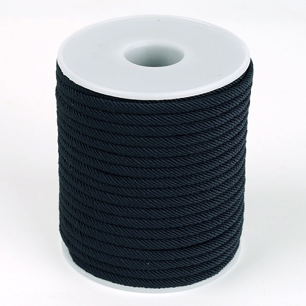 

PandaHall Round Polyester Cords, Prussian Blue, 4mm, about 21.87 yards(20m)/roll Polyester Blue