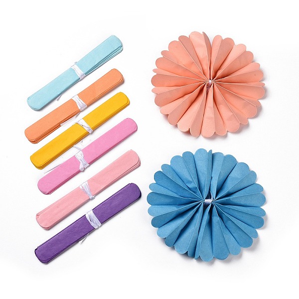 

PandaHall Paper Flower Balls, For Wedding Decoration, Party Supplies, Mixed Color, 25cm Paper Flower Multicolor