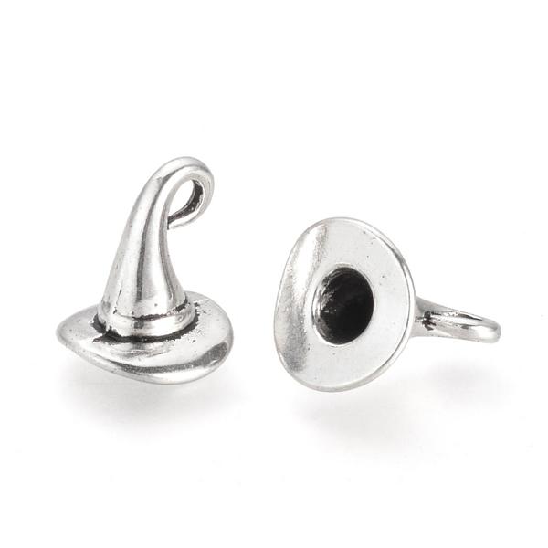 

PandaHall Tibetan Style Alloy Charms, Cadmium Free & Lead Free, Witch Hat Charms, Antique Silver, 11x11mm, Hole: 2mm, about 880pcs/1000g...