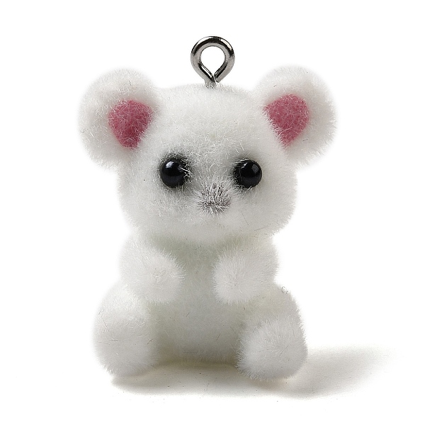 Flocky Resin Pendan… - image