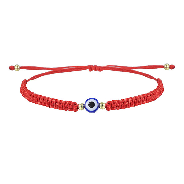 

PandaHall Hamsa Hand with Evil Eye Bead Braided Bead Bracelets, Adjustable Cord Bracelets for Women Men Alloy Hamsa Hand