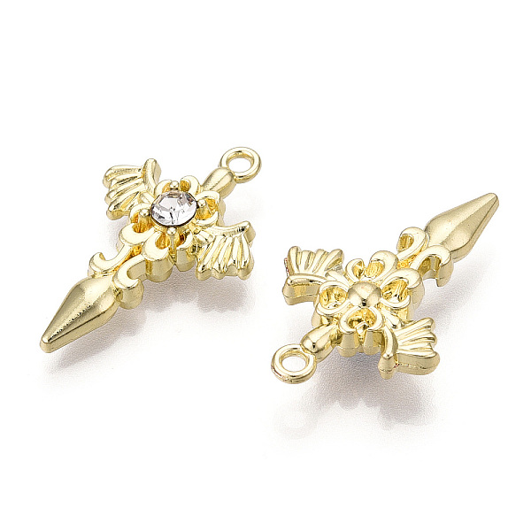 

PandaHall Alloy with Rhinestone Pendants, Lead Free & Nickel Free & Cadmium Free, Sword, Light Gold, 28x18x6mm, Hole: 1.8mm Alloy+Rhinestone..., Clear