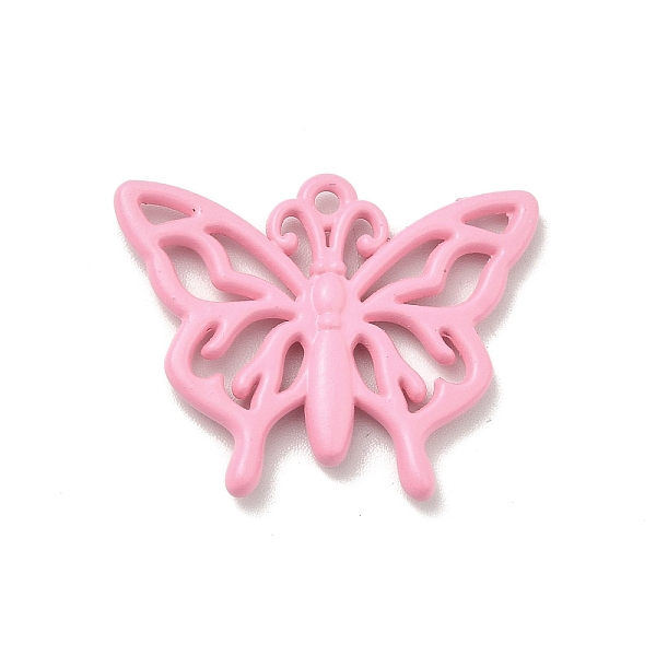 

PandaHall Baking Painted Alloy Pendants, Outline Charm, Butterfly, 22x28x2mm, Hole: 1.6mm Alloy Butterfly Pink