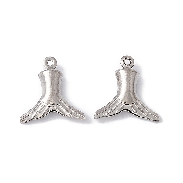 

PandaHall 304 Stainless Steel Pendants, Fishtail Charms, Stainless Steel Color, 15x14.5x4mm, Hole: 1mm 304 Stainless Steel Fish