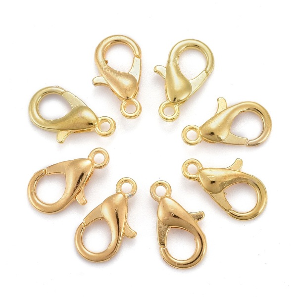 

PandaHall Zinc Alloy Jewelry Findings Golden Lobster Claw Clasps, Parrot Trigger Clasps, Cadmium Free & Lead Free, 14x8mm, Hole: 1.5mm Alloy...