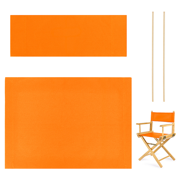 

PandaHall Canvas Cloth Chair Replacement Cover, with Wood Stick, Rectangle, Dark Orange, 550~570x165~387x0.8~1mm Cloth Rectangle