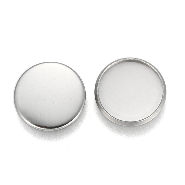 

PandaHall 304 Stainless Steel Plain Edge Bezel Cups, Cabochon Settings, Flat Round, Silver, Tray: 14mm, 15.5x1.9mm 304 Stainless Steel Flat...